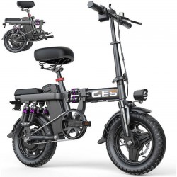 Mini 14 Μαύρο Σπαστό Ηλεκτρικό Ποδήλατο Πόλης