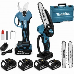  Makita Σετ Κλαδέματος 18V Ψαλίδι Κλαδέματος & Αλυσοπρίονο με 4 Μπαταρίες και Βαλίτσα